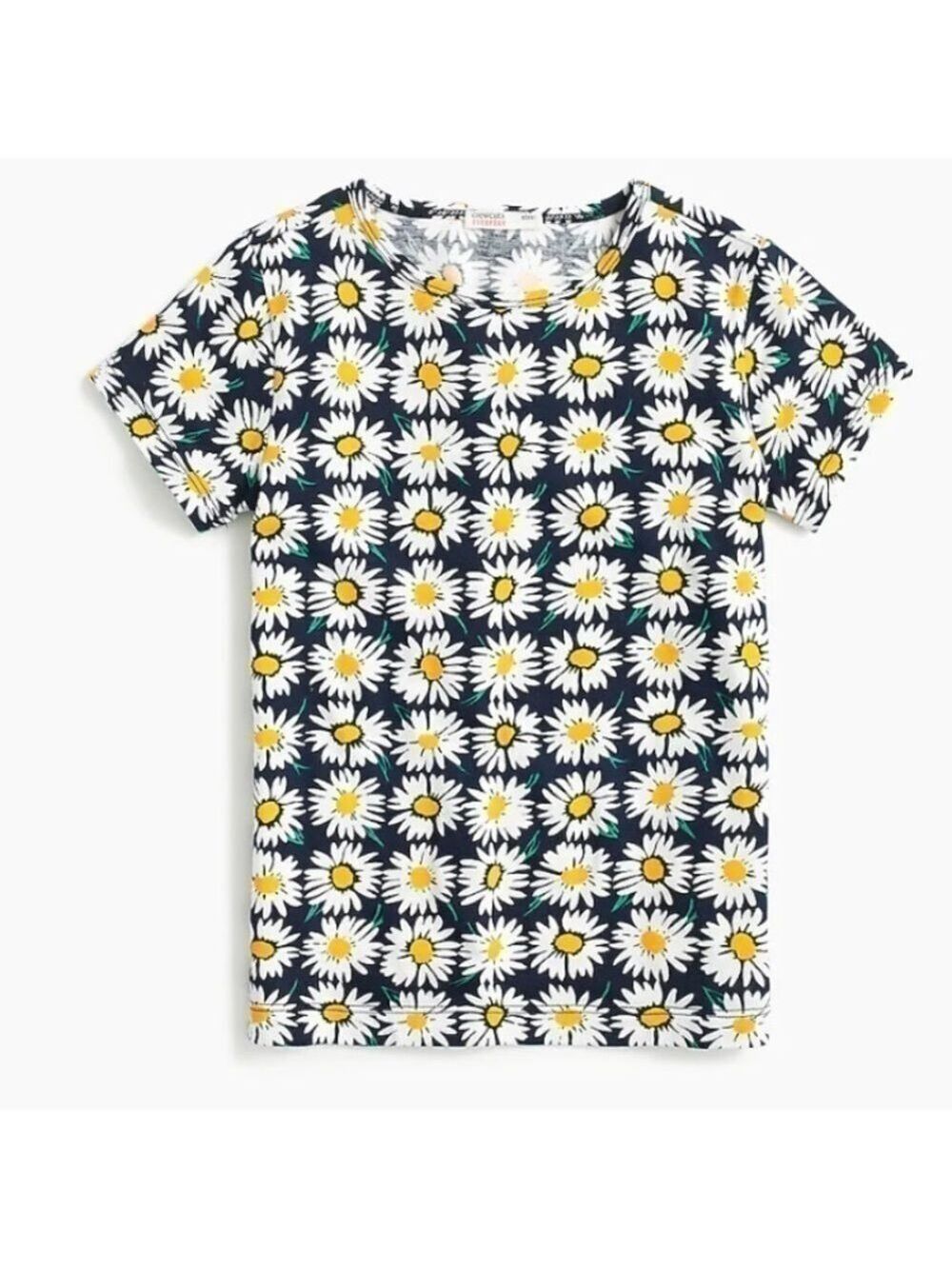 J.Crew Crewcuts Daisies Flowers Girl Shirt Short Sleeves Size 6-7